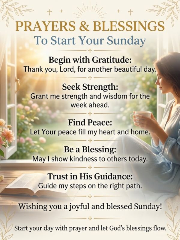 Prayers and Blessings To Start Sunday