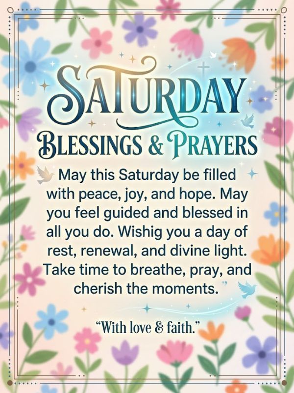 Saturday Blessings and Prayers