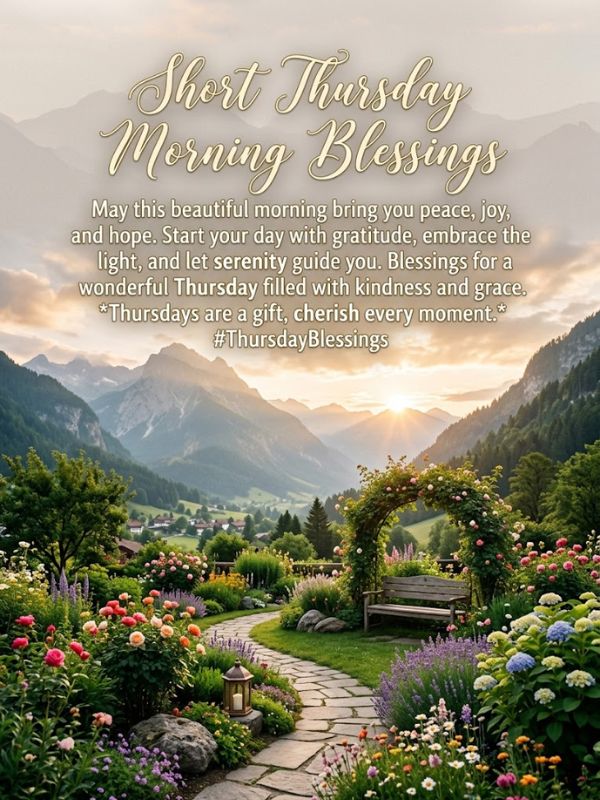 Short Thursday Morning Blessings