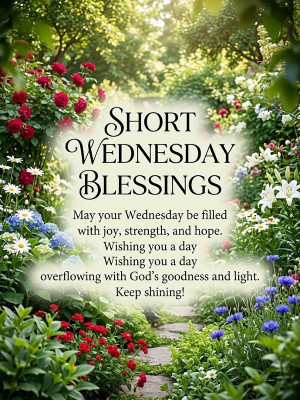 Short Wednesday Blessings Quotes