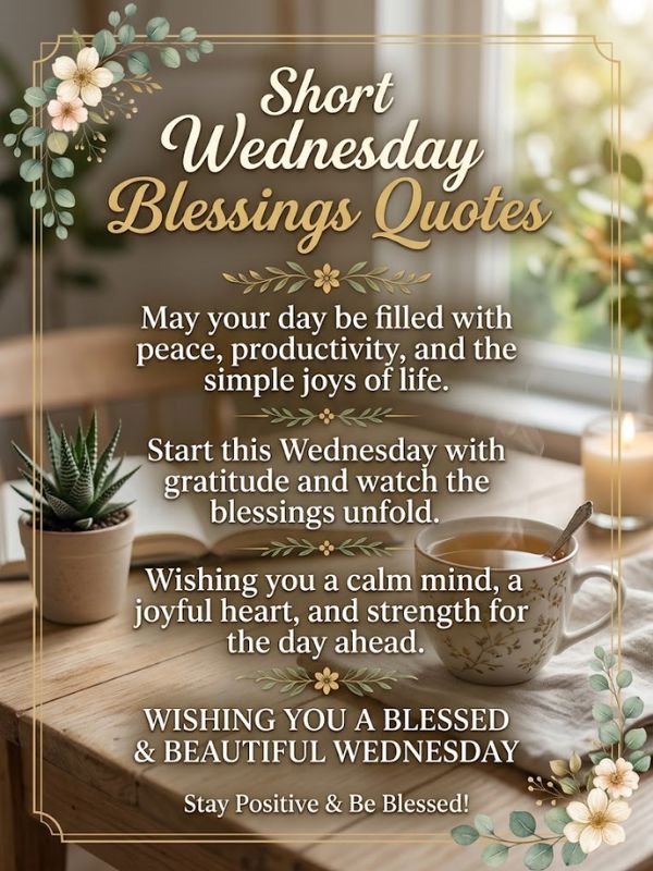 Short Wednesday Blessings Quotes