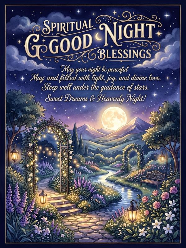 Spiritual beautiful Good night blessings