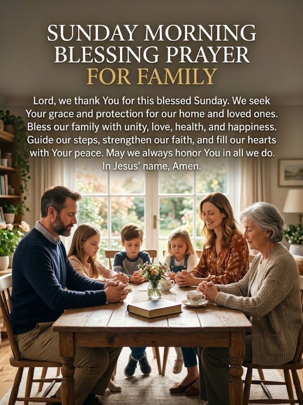 Sunday Morning Blessing Prayer For Family