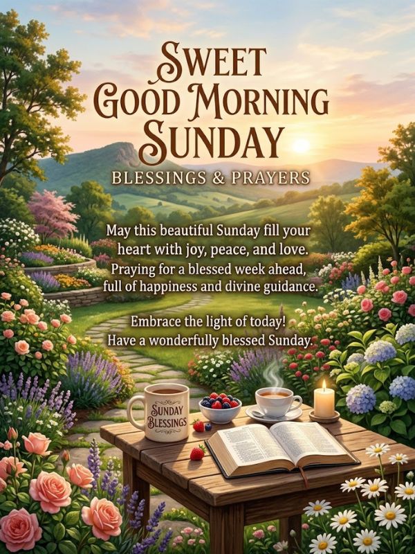 Sweet Good Morning Sunday Blessings and Prayers
