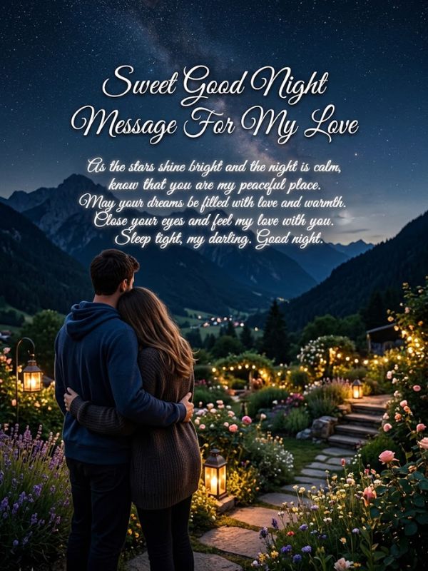 Sweet Good Night Message For My Love