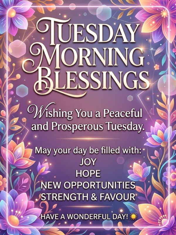 Tuesday morning blessings 