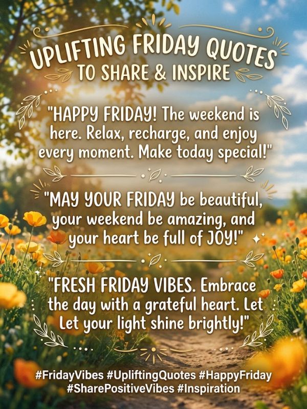 Uplifting Friday Quotes to Share