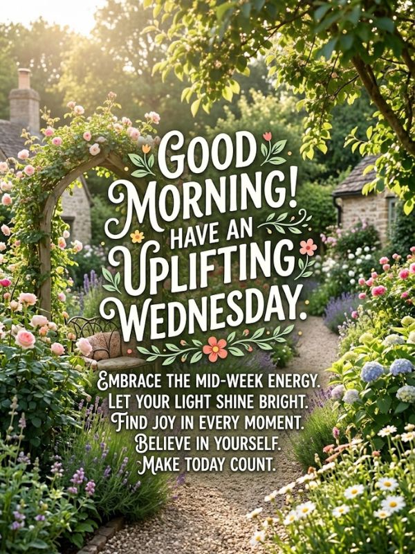 Uplifting Good Morning Wednesday Inspirational Quotes