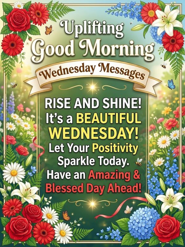 Uplifting Good Morning Wednesday Messages