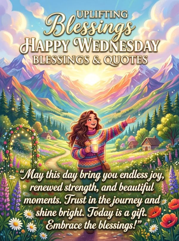 Uplifting Happy Wednesday Blessings & Quotes