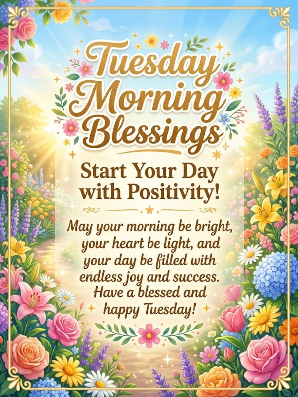 Uplifting Tuesday Morning Blessings to Start Your Day with Positivity