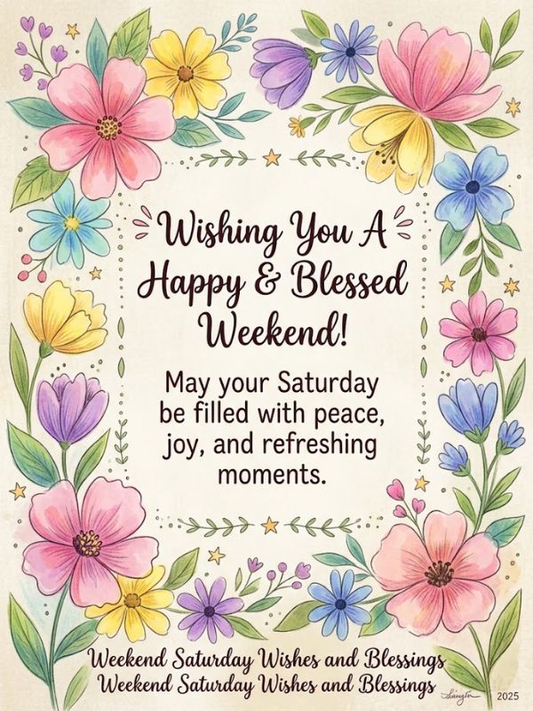Weekend Saturday Wishes and Blessings 