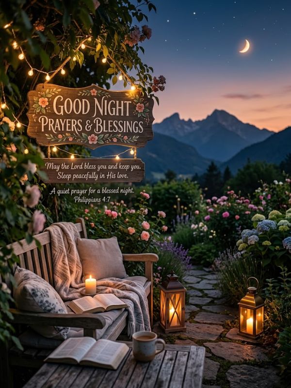 good night prayers and blessings 