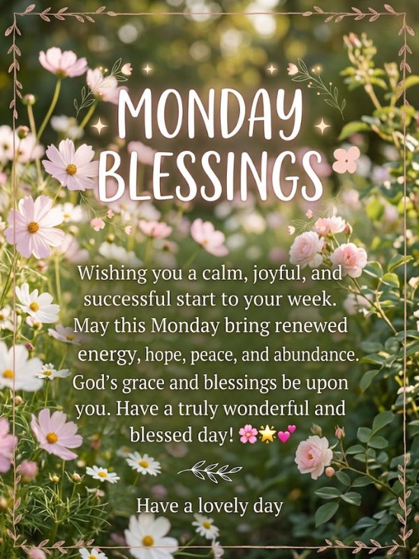 monday blessings images