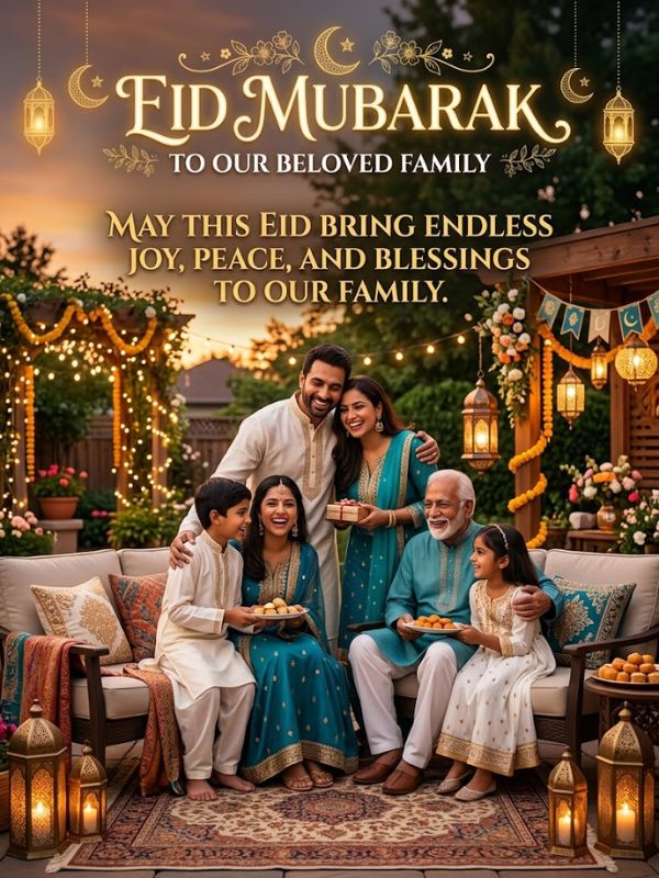 Eid Mubarak Wishes for Family