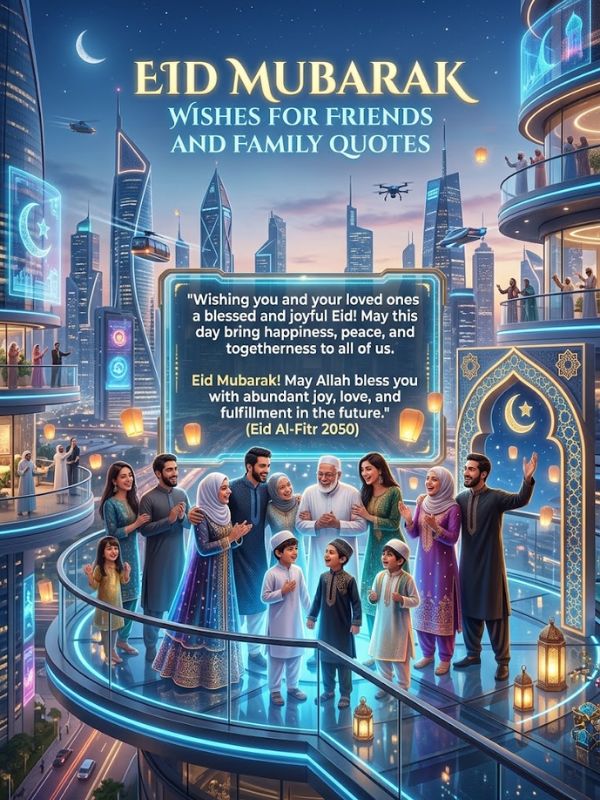 Eid mubarak wishes for friends and family quotes