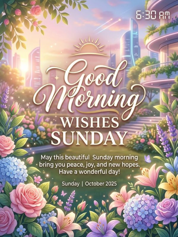 Good Morning Wishes Sunday
