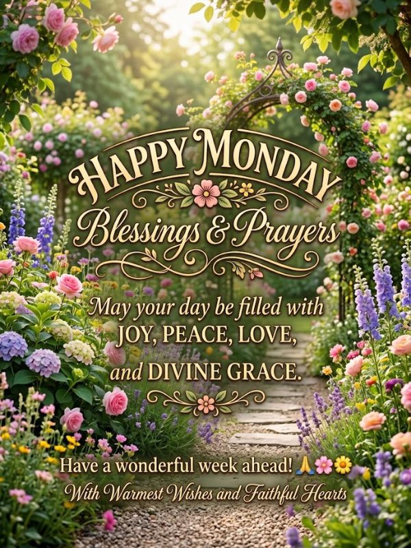 Happy monday blessings and prayersHappy monday blessings and prayers