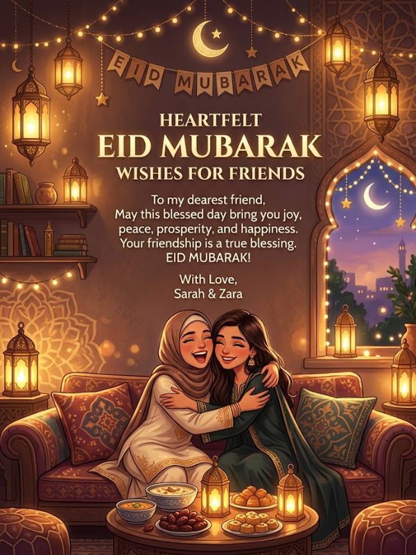 Heartfelt Eid Mubarak Wishes for Friends