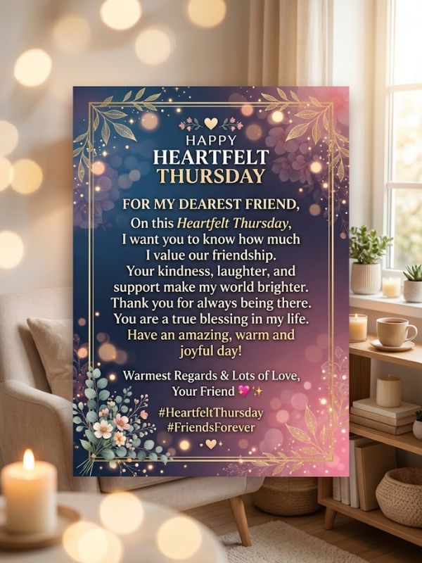 Heartfelt Thursday Messages for Friends