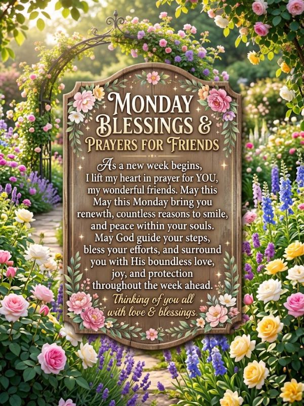 Monday Blessings and Prayers for Friends