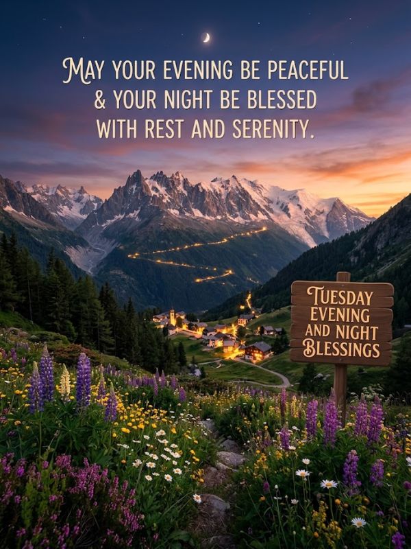 Tuesday Evening and Night Blessings